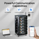 ECO-WORTHY Batería de litio LiFePO4 de 48 V 100 Ah con Bluetooth | UL1973 y UL9540A y CEC | Batería de rack de servidor de 5120 Wh para almacenamiento de energía solar, energía de respaldo en el hogar - Imagen 2