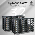 ECO-WORTHY Batería de litio LiFePO4 de 48 V 100 Ah con Bluetooth | UL1973 y UL9540A y CEC | Batería de rack de servidor de 5120 Wh para almacenamiento de energía solar, energía de respaldo en el hogar - Imagen 4