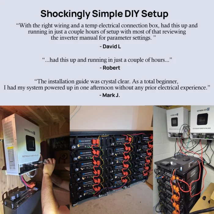 ECO-WORTHY Batería de litio LiFePO4 de 48 V 100 Ah con Bluetooth | UL1973 y UL9540A y CEC | Batería de rack de servidor de 5120 Wh para almacenamiento de energía solar, energía de respaldo en el hogar - Imagen 7